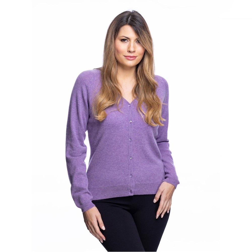 WOMEN'S DUNEDIN CASHMERE FASHION V NECK IN HEATHER